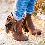 Bottines Seude à fermeture éclair et pampilles