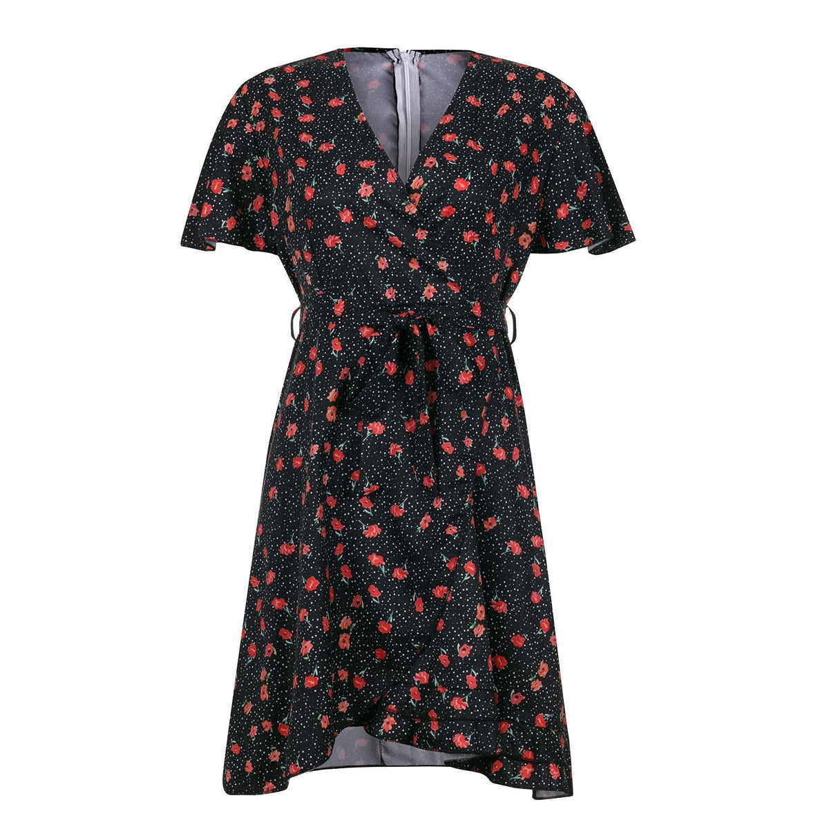 Robe bohème à lacets et volants