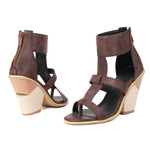 Retro-Fishtrap-Sandalen mit T-Riemen