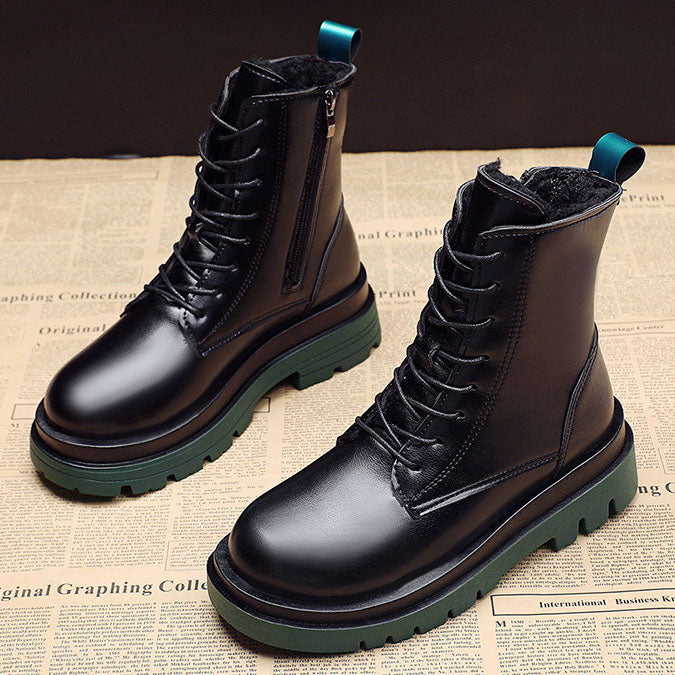 Grüne Tractor Trek-Sole-Stiefel
