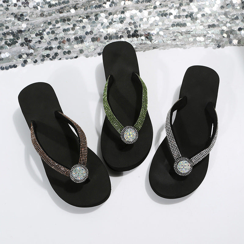 Chaussons compensés étoiles scintillantes