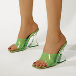 Sandales chics en cristal coloré