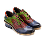Wonderland Medium Heel Brogue Leather Shoes