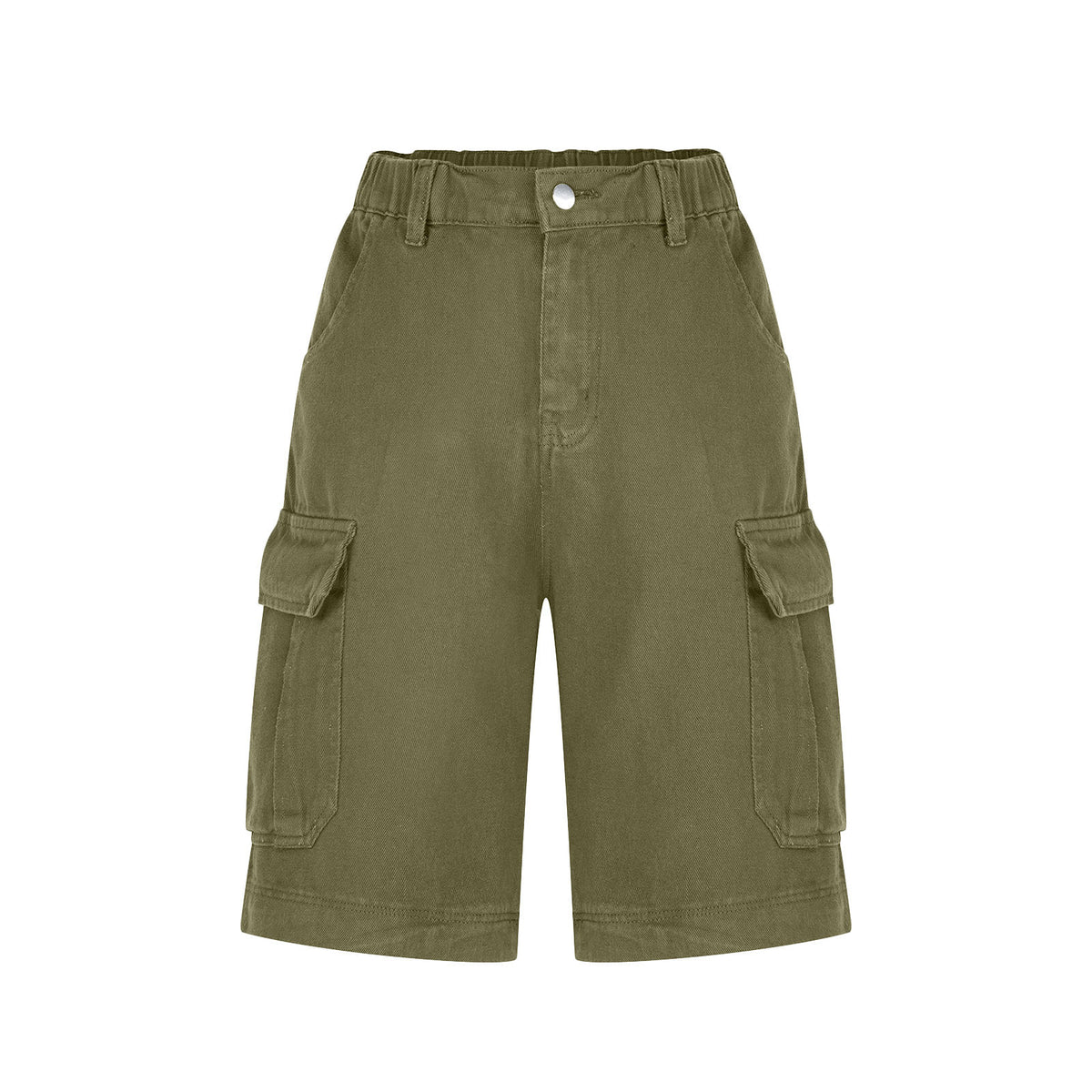 Mid-Rise Utility Cargo Shorts