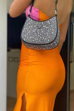 Patchwork Strapless Bodycon Dress