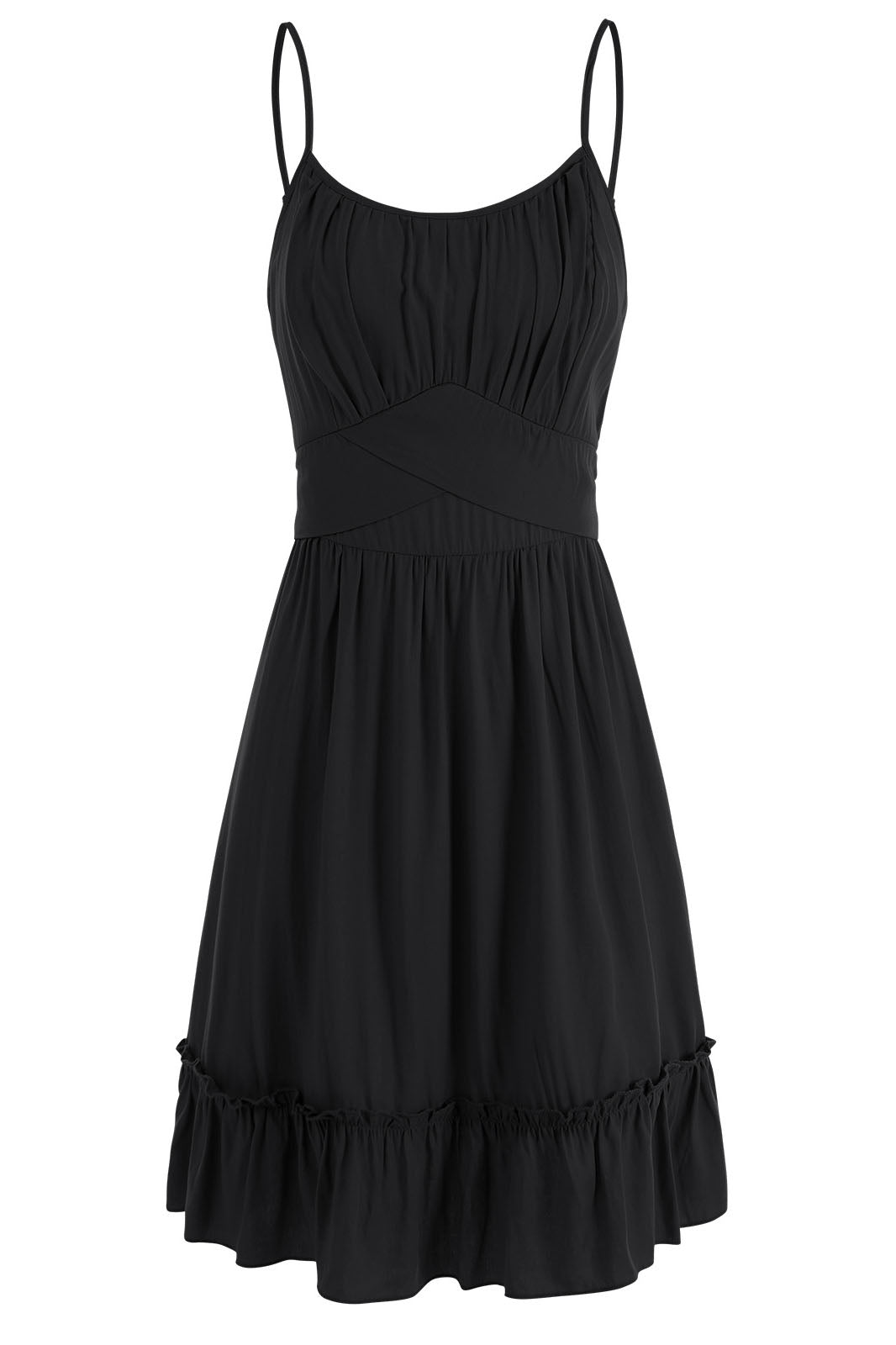 Rückenfreies Kleid mit Kreuzschleifenträgern vorne