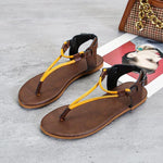 Flache Flip-Flop-Sandalen mit dreieckigem Riemen