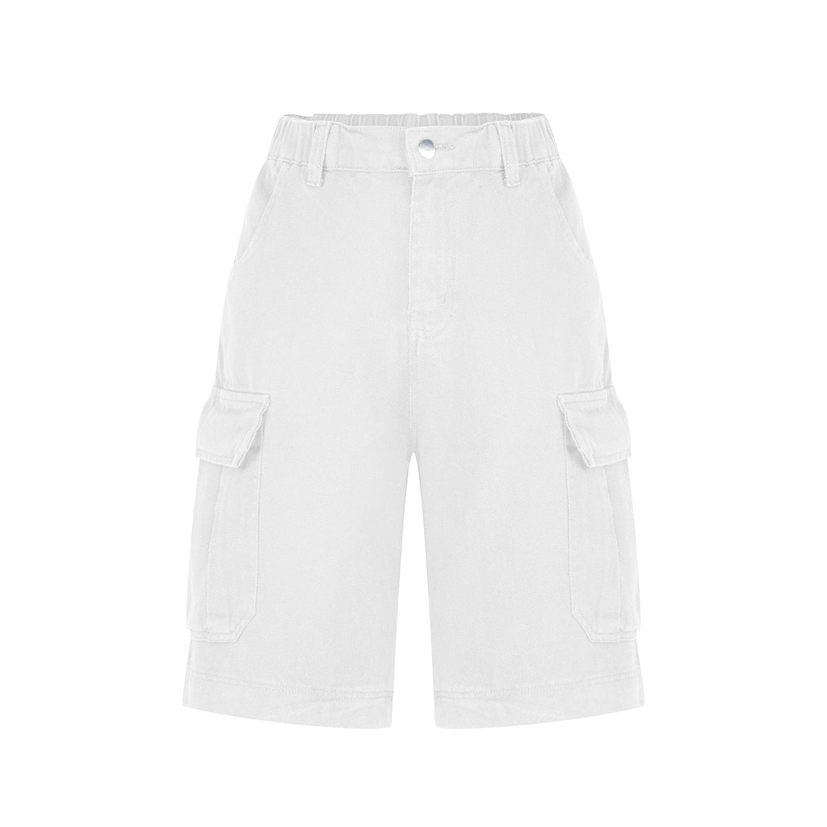 Mid-Rise Utility Cargo Shorts