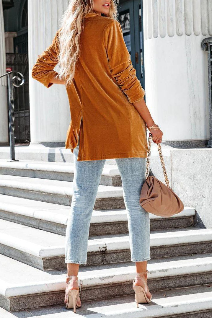 Don't Think Twice Velvet Cardigan Coat