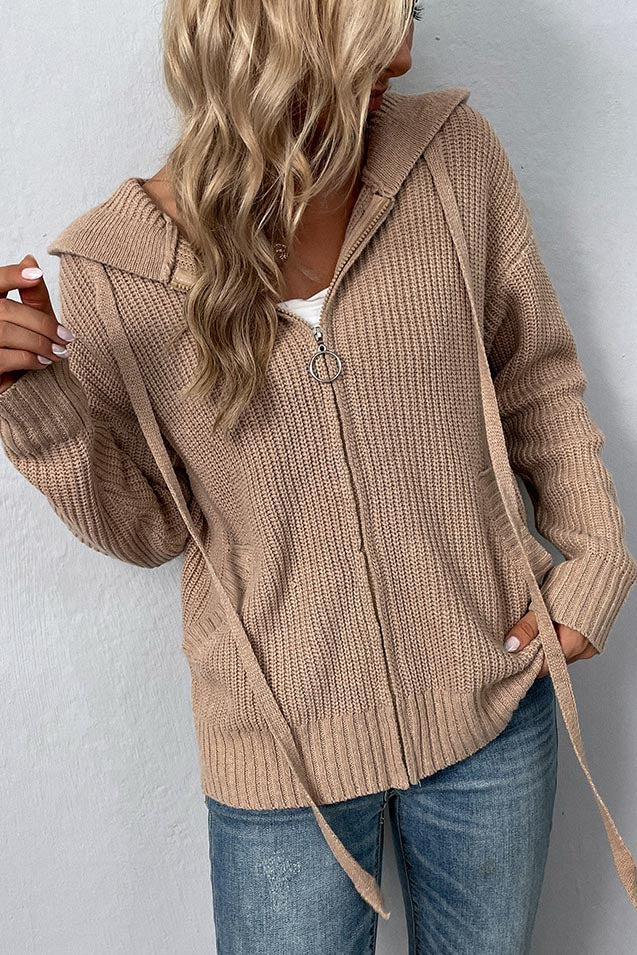 Pull à capuche décontracté avec poche à cordon