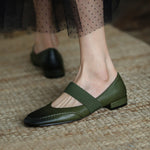 Retro Mary Jane Slim Toe Strap Flats