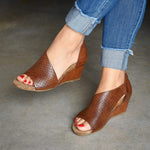 Wedge Hollow Asymmetric Sandals