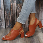 Grosses sandales Velcro à bout ouvert