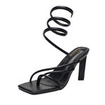Umlaufende Flip-On-Stiletto-Sandalen