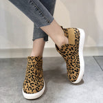 Print Suede Casual Round Toe Flats
