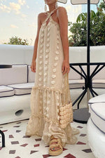 Halter Neck Three-dimensional Cake Dress