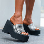 Chunky Leopard Slip-on Sandals