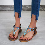 Flache Flip-Flop-Sandalen mit dreieckigem Riemen