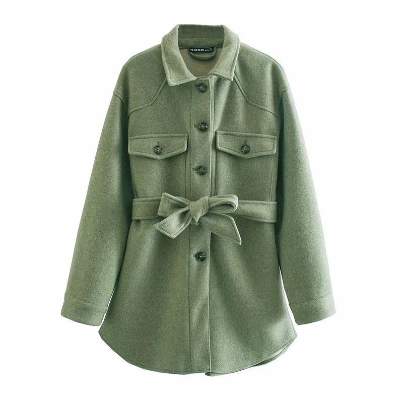 Manteaux en laine élégants à col rabattu et chic