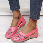 Round Toe Wedge Hole Sandals