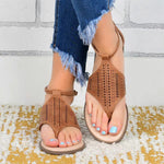 Flat Cutout Vacation Sandals