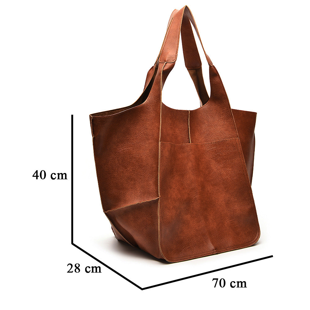 Sac fourre-tout rétro à une épaule de grande capacité