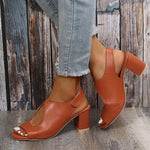 Grosses sandales Velcro à bout ouvert