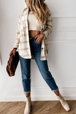 Get To It karierte, mit Fleece gefütterte Jacke