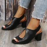 Grosses sandales Velcro à bout ouvert