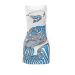 Ärmelloses, schmal geschnittenes Hüftkleid mit Print