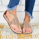 Flat Cutout Vacation Sandals