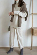 Turtleneck Pullover Loose base Knitted Sweater