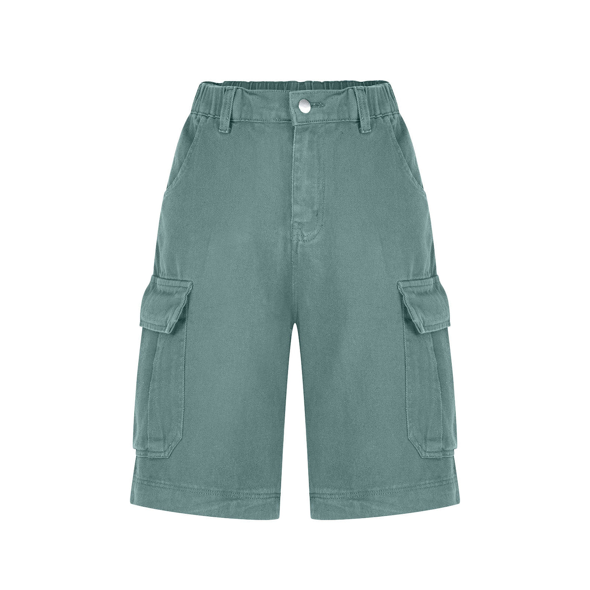 Mid-Rise Utility Cargo Shorts