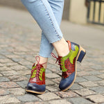 Wonderland Medium Heel Brogue Leather Shoes