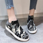 Print Suede Casual Round Toe Flats