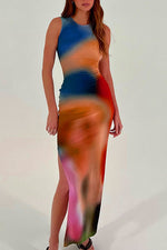 Robe imprimée sans manches Never Too Late