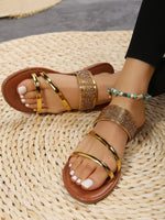 Diapositives plates avec anneaux dorés