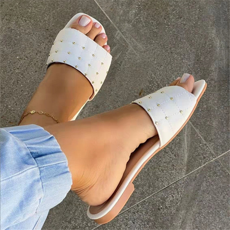 Nora Rivets Slip On Sandal