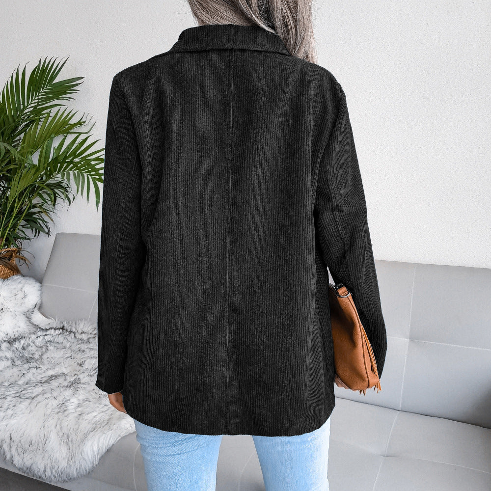 Lapel Collar Double Breasted Blazer