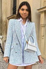 Tweed-Blazer, Vintage-Zweireiher-Mantel