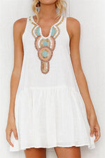 Waldmädchen-Minikleid mit langen Ärmeln