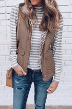 Both Sides Wear Fleece Cotton Vest - Pavacat