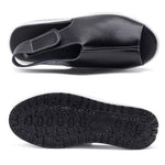 Casual Microfiber Leather Wedge Heel Magic Tape Sandals Shoes - Pavacat