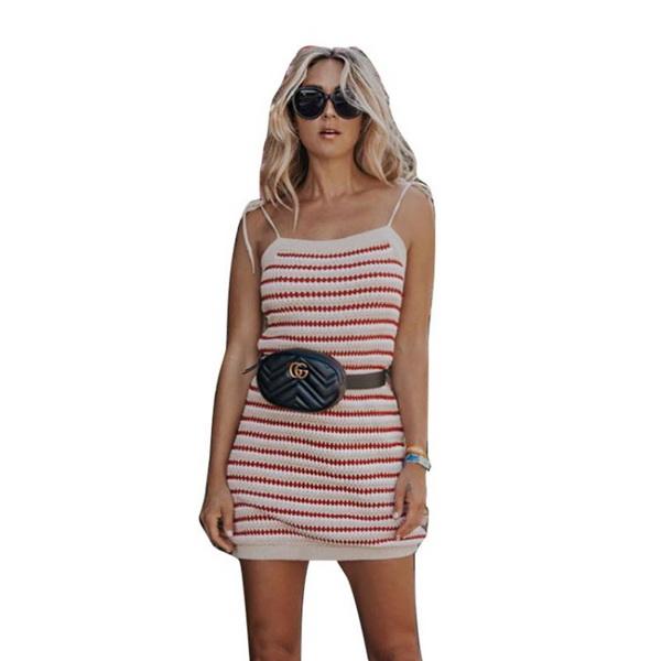 Irregular Printed Camouflage Strap Dress - Pavacat