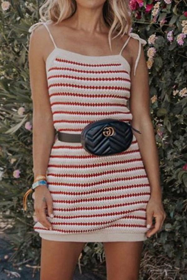 Irregular Printed Camouflage Strap Dress - Pavacat