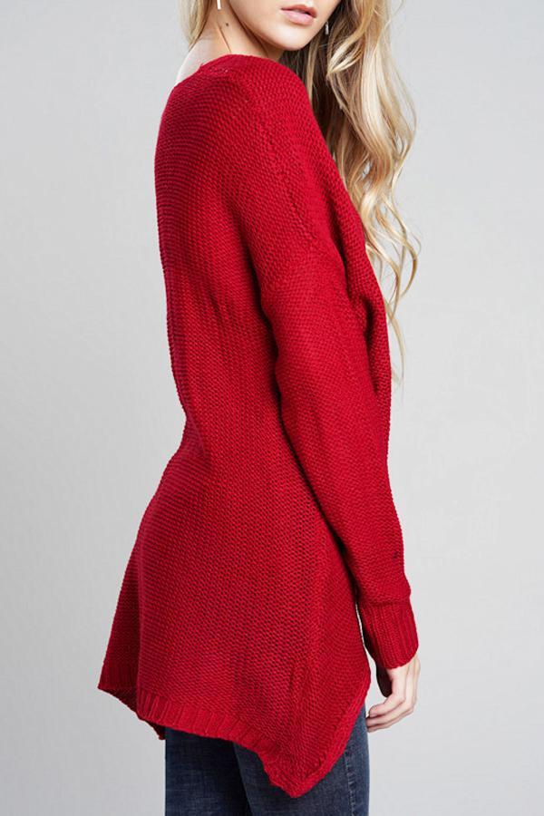 Casual V Neck Front Cross Weekend Sweater Pullover VICI 