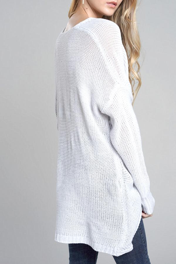 Casual V Neck Front Cross Weekend Sweater Pullover VICI 