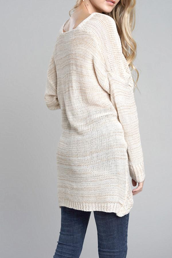 Casual V Neck Front Cross Weekend Sweater Pullover VICI 