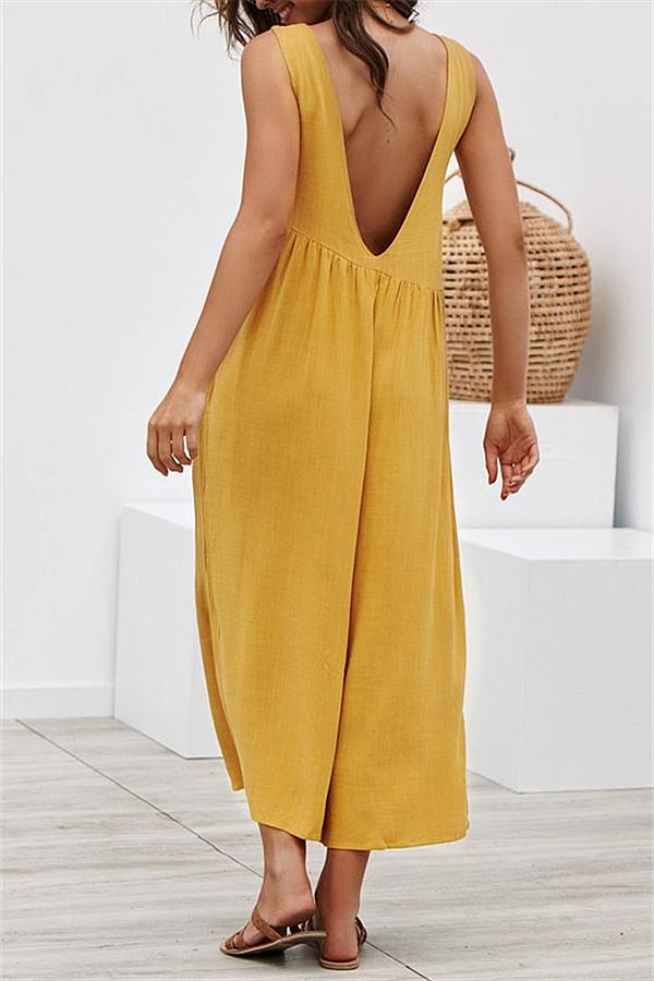 Casual Vest Wide Leg Jumpsuit Jumpsuits & Rompers 5201812281531 