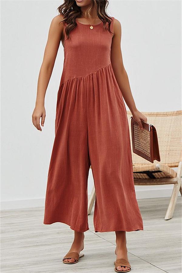 Casual Vest Wide Leg Jumpsuit Jumpsuits & Rompers 5201812281531 